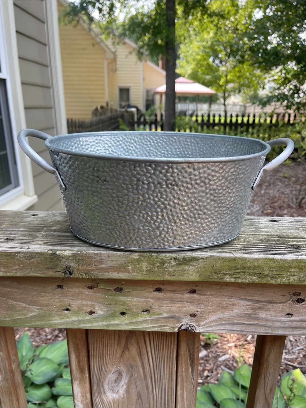 Galvanized Metal Rustic Farmhouse Basket